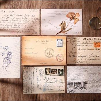 30pcs Vintage Airplane Bookmark Postcard Collection