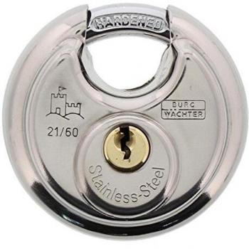 Lucchetto a cilindro 21 60 in acciaio inox chiave differente BURG-WÄCHTER