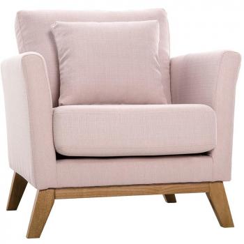 Poltrona scandinava sfoderabile tessuto rosa oslo