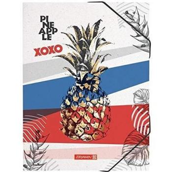 Sammelmappe A3 RVS Pineapple mit Gummizug