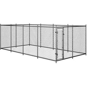 Outdoor Dog Kennel 7.6x3.8x1.9 m Vidaxl
