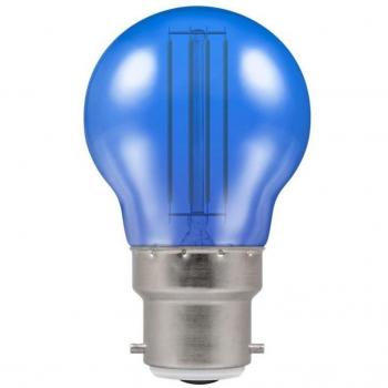 Crompton Golfball LED Light Bulb B22 4.5W (25W Eqv) Blue IP65 Harlequin