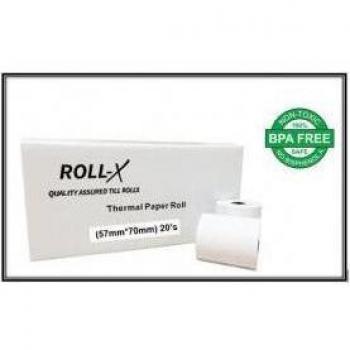 Roll-X Thermal Till Rolls BPA Free (57mm x 70mm) 20's
