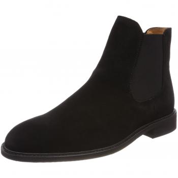 SELECTED Shdbaxter Botas Suede Chelsea para Hombre, Negro, 46 EU
