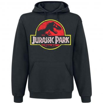 Jurassic Park Distressed Logo Kapuzenpullover schwarz in M