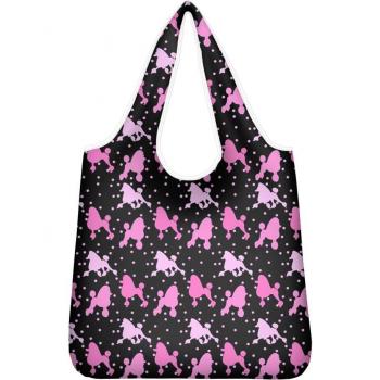 Portable Poodle Print Reusable Grocery Bag