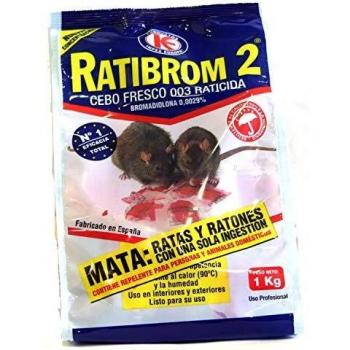 Raticida RATIBROM 2 - Bolsa 1 Kg. IMPEX EUROPA