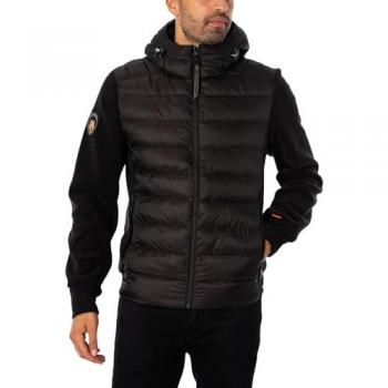 Chaqueta con capucha Superdry Storm Fleece Bomber negro puro - XL