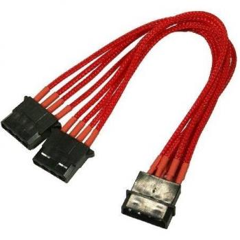 Nanoxia 4-Pin Molex Y-Kabel, 20 cm, roter Einzelsleeve