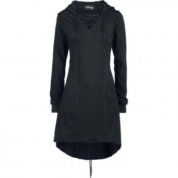Robe mi-longue Gothic de la collection Gothicana by EMP - Modèle Angels Fall - Disponible du S au XXL - Conçue pour les femmes - Couleur : Noir