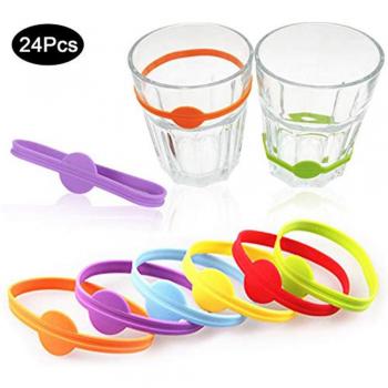 Silicone Wine Glass Tags - 6 Pack