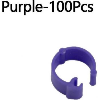 100 Count 8x7mm Plastic Bird Leg Rings for Pigeons, Ducks, Small Birds - Pet Supplies