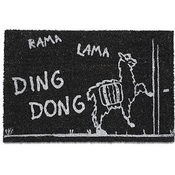 Paillasson Coco Lama, Noir et Blanc, 40x60cm