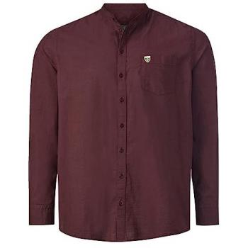 Langarmhemd CHARLES COLBY Hemd DUKE TANCRED Gr. 5XL, rot (dunkelrot)