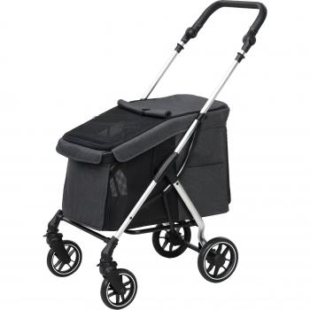 Poussette Légère pour Chien PawHut avec Coussin Lavable