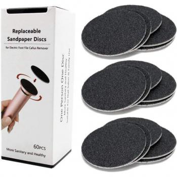 80 Grit Replacement Discs for Electronic Foot File - Box of 60