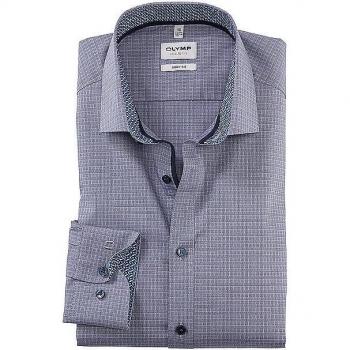 Chemise OLYMP LEVEL FIVE Body-Fit bleu foncé manches longues 45