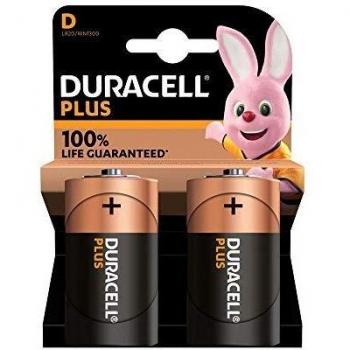 Duracell Plus Power D Alkaline Batteries 2pk