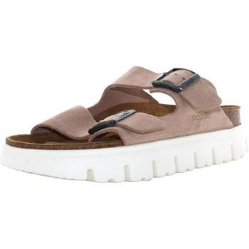 Birkenstock Arizona Suede Leather Wedges – Cream/Brown