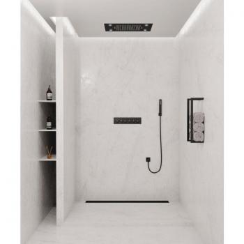 KROOS® Panel de Ducha con Rociador LED 800x600 mm - Color Negro