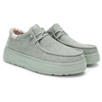 Pitas Wallabi Daisy Mocasines Verdes para Mujer