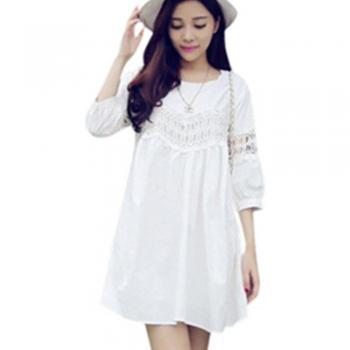 Lace Hollow Out Embroidery Top for Pregnant Women