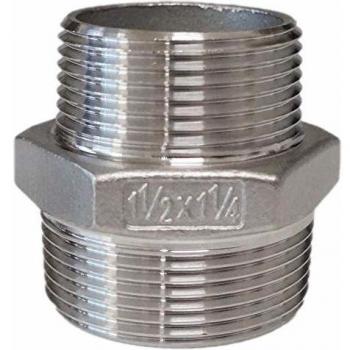 Nipplo maschio acciaio 40x49/33x42