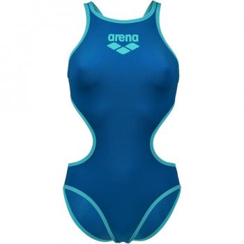Arena One Big Logo Maillot de Bain Une Pièce Femme, Séchage Rapide, Sportif en Tissu Arena MaxLife Eco, Résistance au Chlore et Protection UV UPF 50+