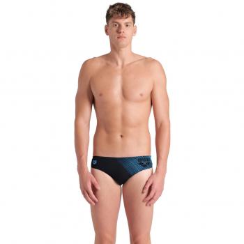 Bañador slip Arena hombre Foggy Dots negro/azul