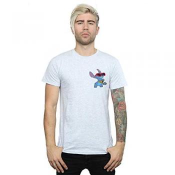 Grau XXL Herren T-Shirt Disney Lilo & Stitch Gitarrenkünstler