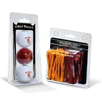 Team Golf USC Trojans Golf Balls (3 Pack) & Golf Tees (50 Pack)