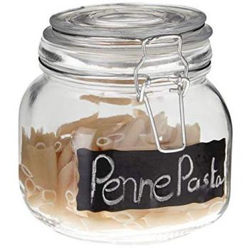 Chalkboard Glass Storage Jar with Clip Top Lid - Small