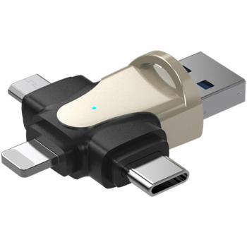 USB Multifuncional 64 GB Oro