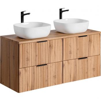 Double vasque meublé 120 cm Adriel Bois