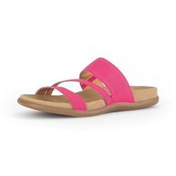Gabor Clog-Pantoletten 63.702.80 – Pink, Damen, Textil, keilabsolut, Sommer-Schlappen