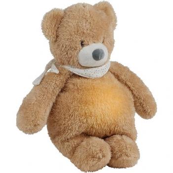NATTOU Sleepy Bear Doudou per la Nanna con Sensore del Pianto - Marrone