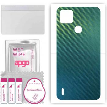 Film de protection pour le dos compatible avec Tecno Pop 4 LTE, sticker, vinyle - motif carbone caméléon CAKA1