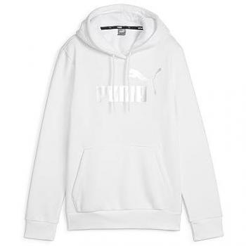 Puma Essentials Metallic Logo Hoody Women White