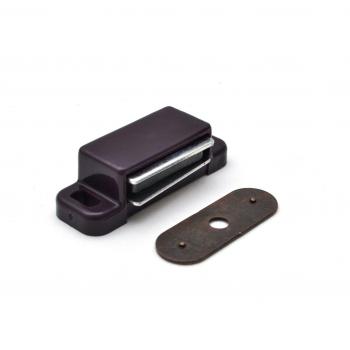 Premium Magnetic Cupboard Latch with 3-4kg Pull Force - Brown (Pack of 4)
