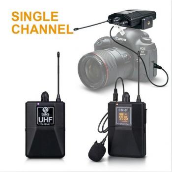 CM Series UHF Wireless Lavalier Microphone for Smartphones and DSLR Cameras
