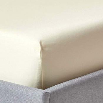 Crema Luxe Sábana Ajustable Homescapes 90x190 cm