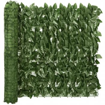 Toldo Día y Noche para balcón con hojas verde oscuro 400x75 cm