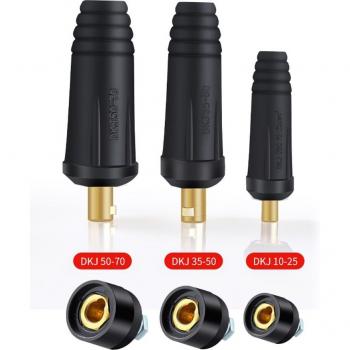 2pcs Europe Welding Machine Electric Quick Fitting Connector Socket Plug Adaptors for DKJ10-25/DKJ35-50