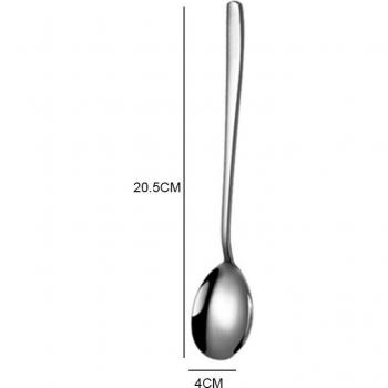 Long Handle Stainless Steel Dessert Spoon Set (1/3 PCS)