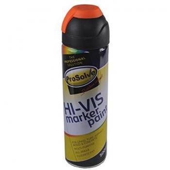 ProSolve Hi-Vis Fluorescent Orange Marker Paint Spray, 12 x 500ml