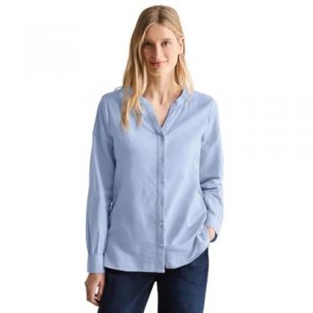 Cecil Oxford-Bluse – Langarm, Regular Fit, Blau, Größen: S‑XL