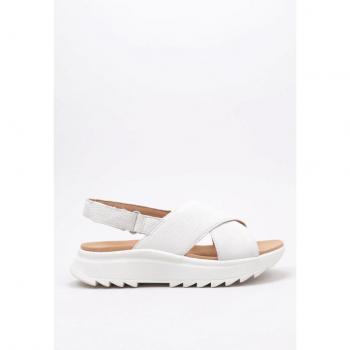 Clarks DashLite Wish Sandalias de Piel Blanco 3-5cm Velcro
