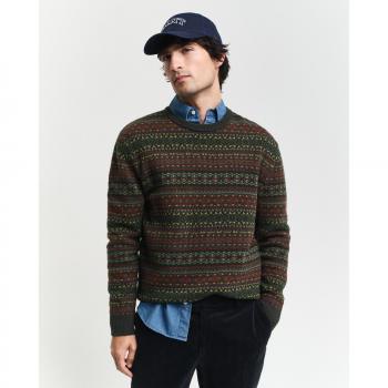 Polo Gant Hombre Casual Lana Verde Fair Isle 8040211 XXL