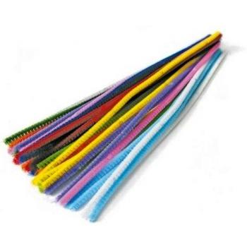 Ciniglia Diametro mm. 6, Busta 30 fili di polipropilene, Lunghezza cm. 30, Colorazioni assortite
