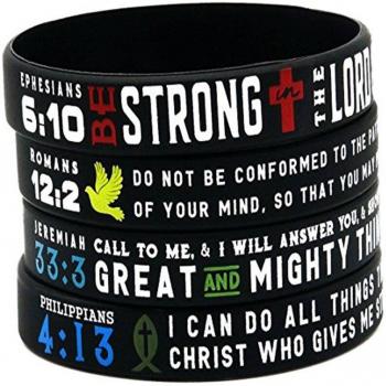 Bracelet en caoutchouc de silicone chrétien